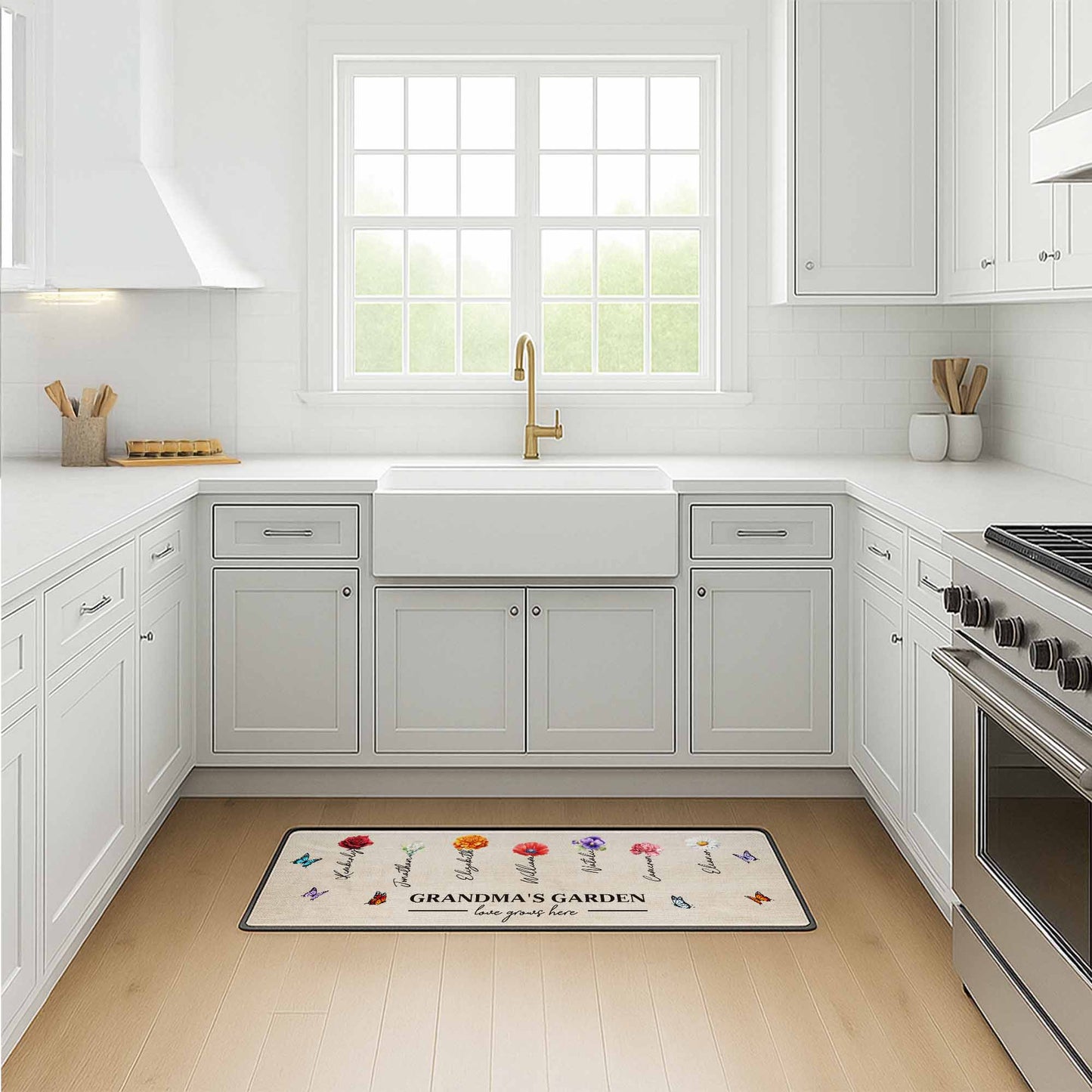 Grandma's Garden Love Grows Here With Flowers And Butterflies