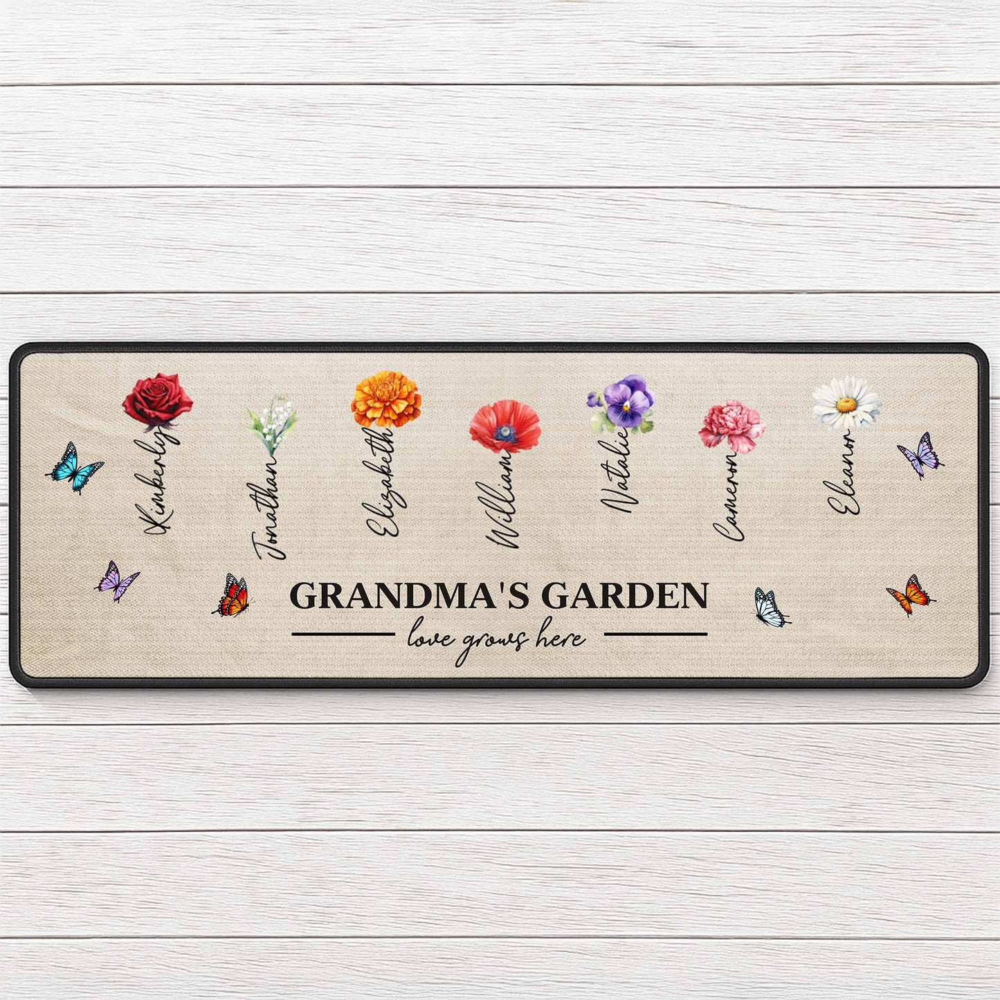 Grandma's Garden Love Grows Here With Flowers And Butterflies
