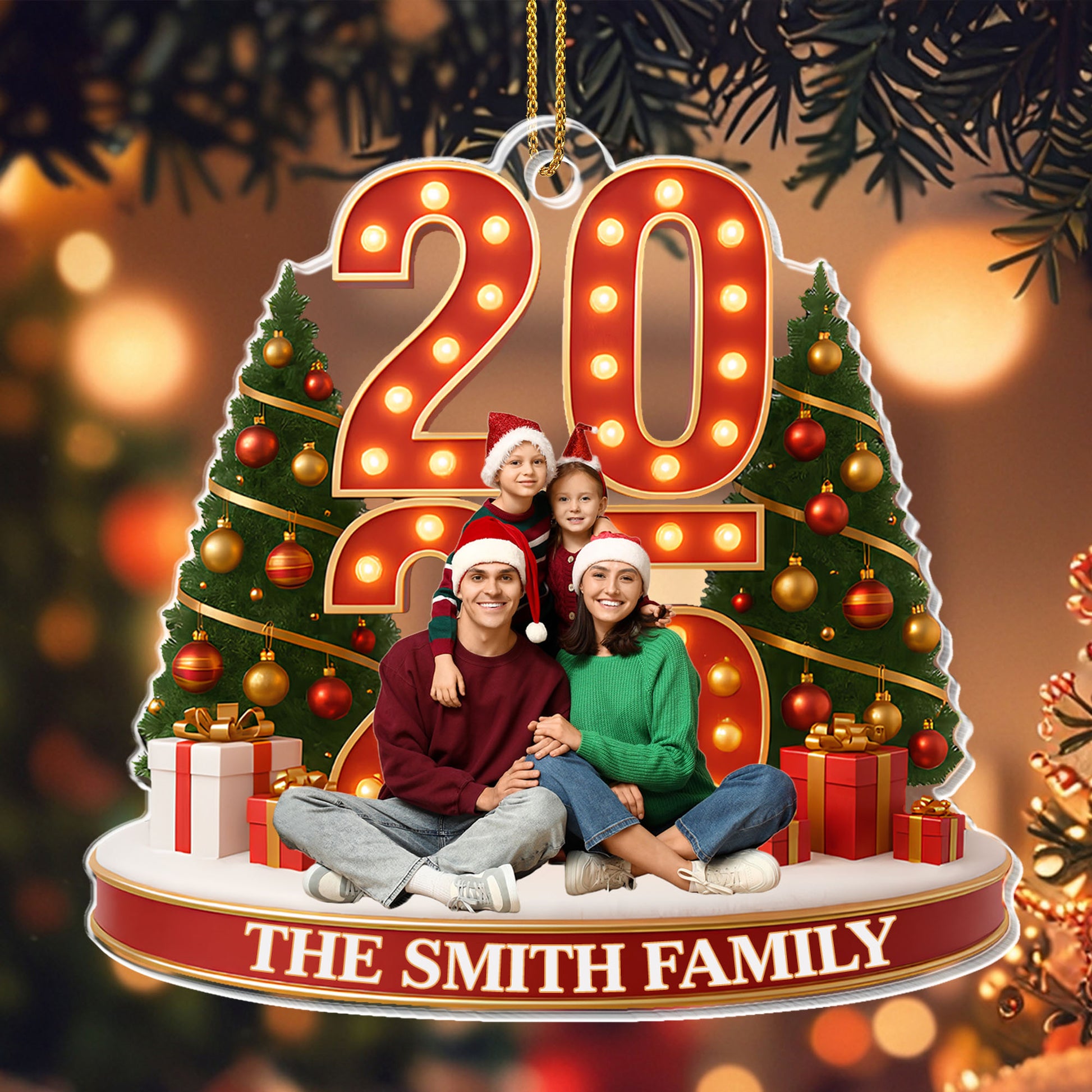 Celebrating Our Family's Joyful Moments With Christmas Tree And Lights