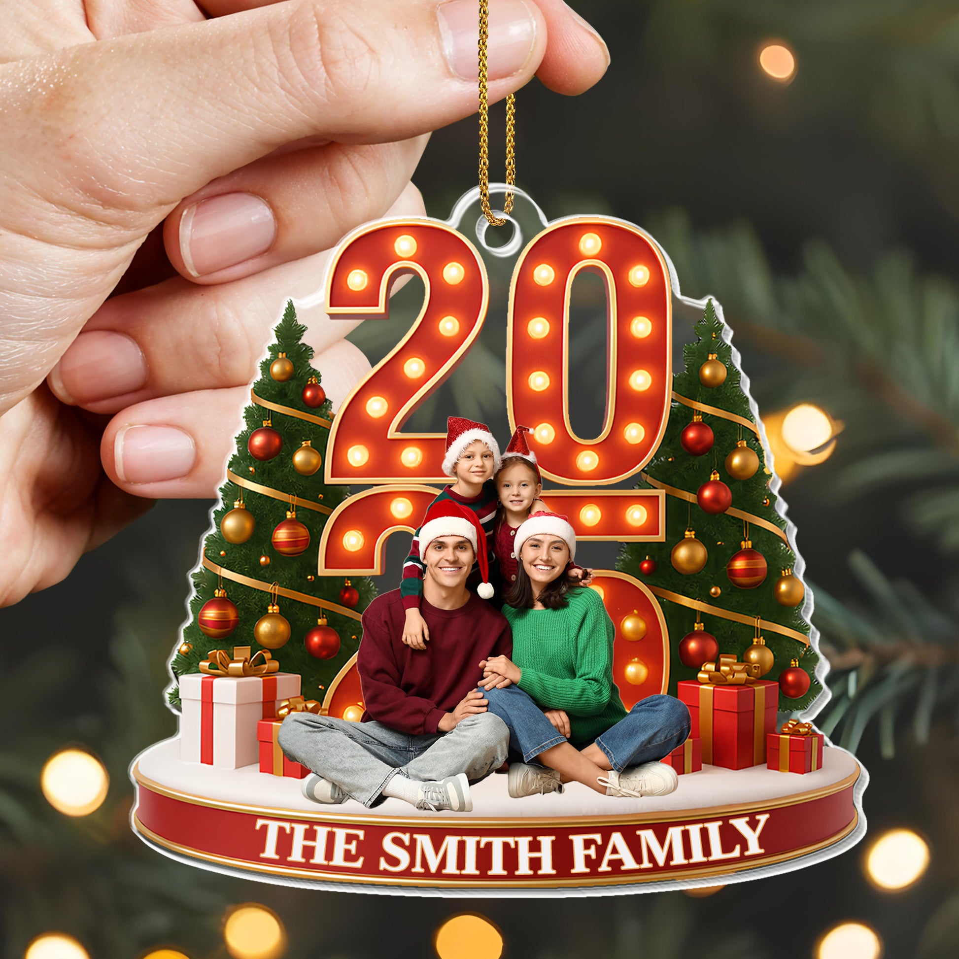 Celebrating Our Family's Joyful Moments With Christmas Tree And Lights