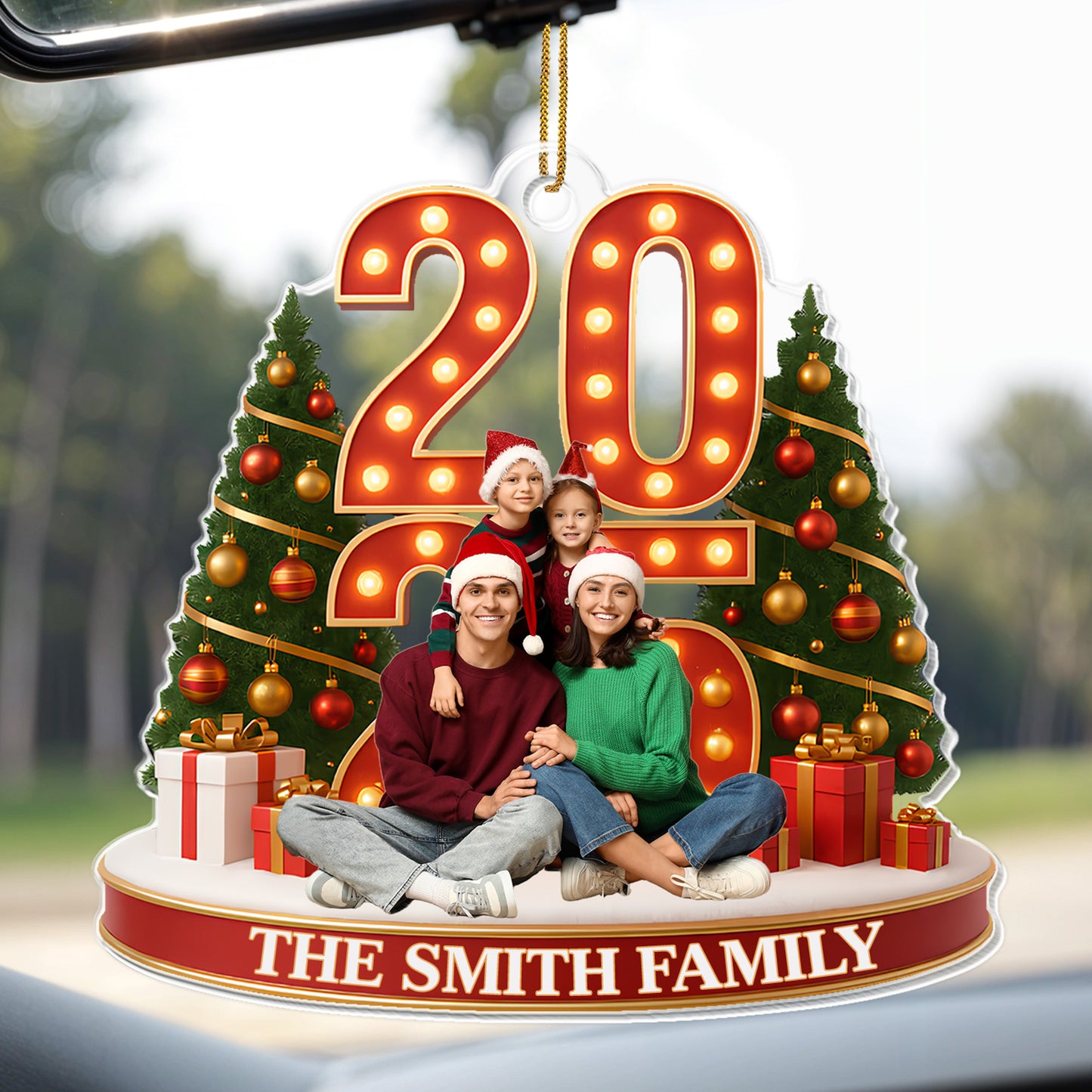 Celebrating Our Family's Joyful Moments With Christmas Tree And Lights