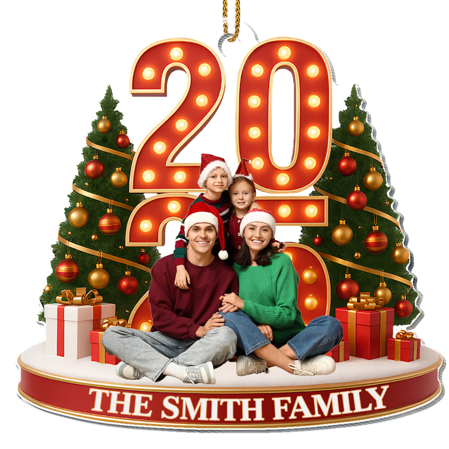 Celebrating Our Family's Joyful Moments With Christmas Tree And Lights