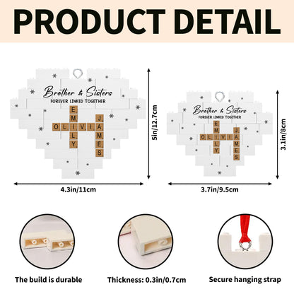 Brother & Sisters Forever Linked Together Heart Puzzle