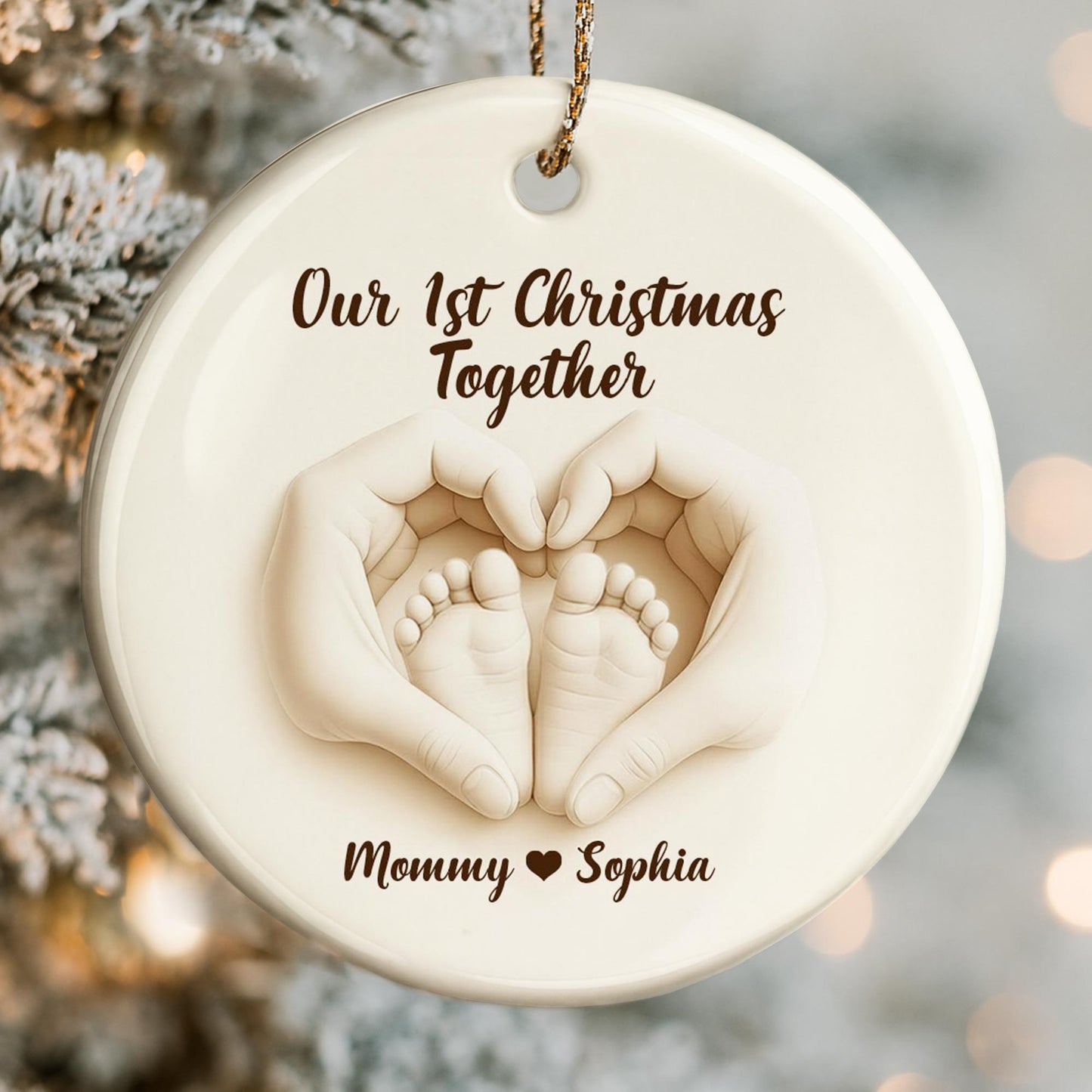 Our 1st Christmas Together Handprints And Baby Feet