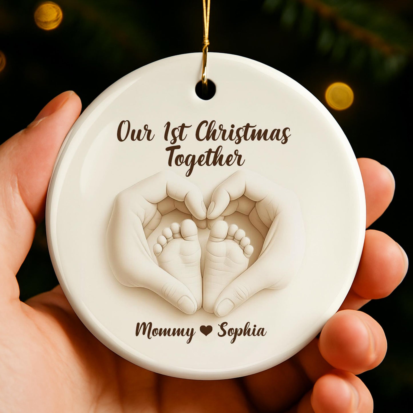 Our 1st Christmas Together Handprints And Baby Feet