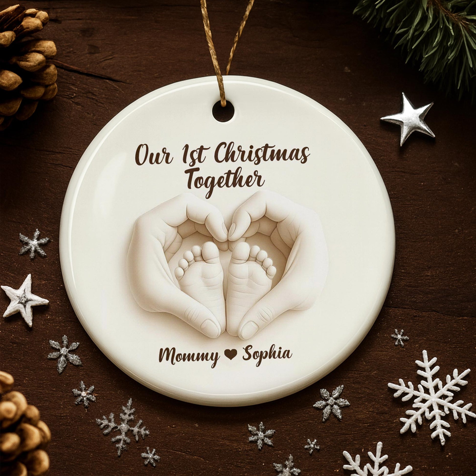 Our 1st Christmas Together Handprints And Baby Feet