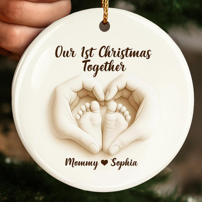 Our 1st Christmas Together Handprints And Baby Feet