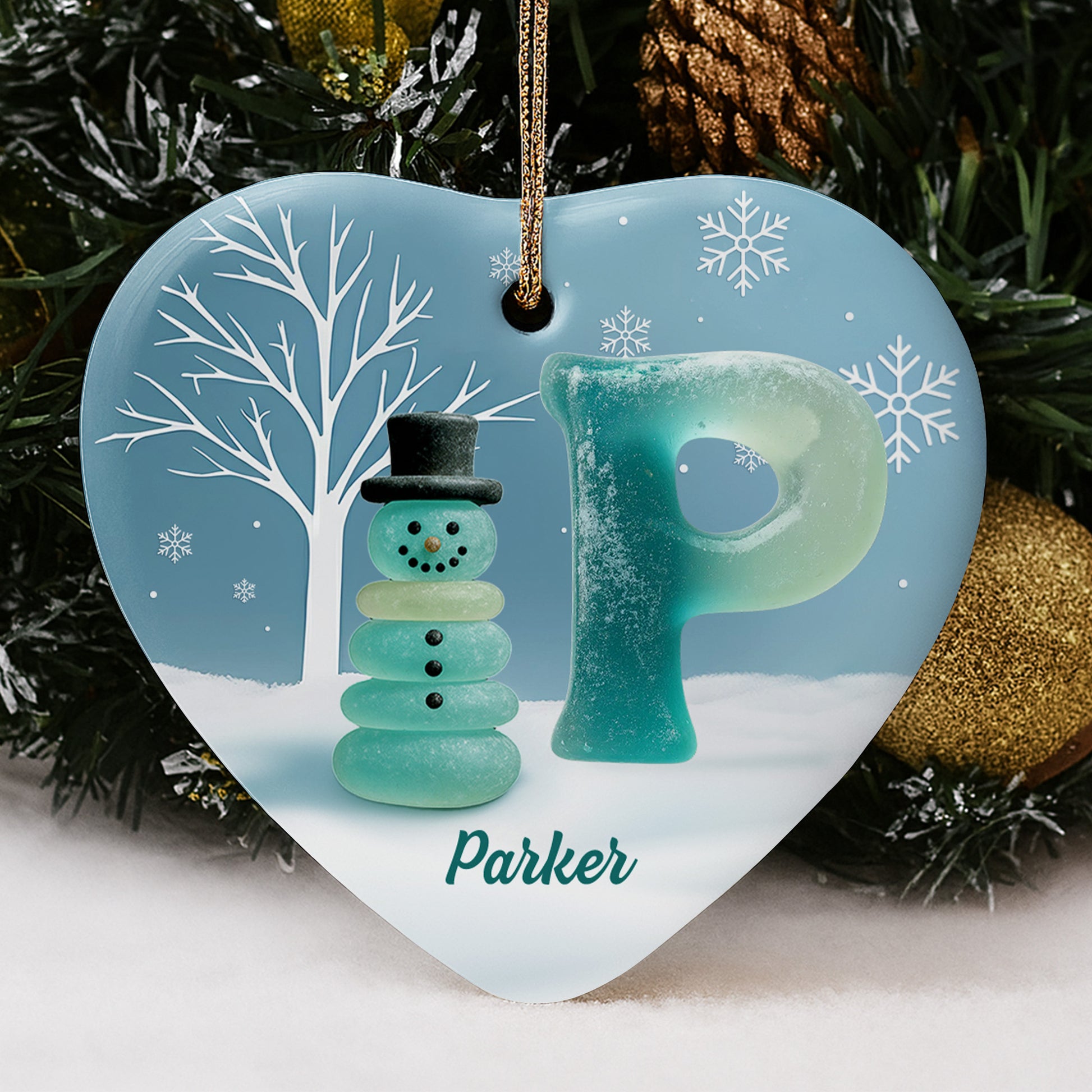 A Winter Wonderland Greeting, Snowflakes And Snowman