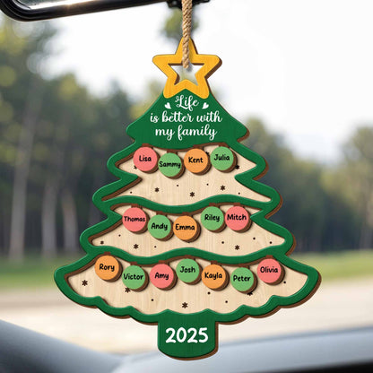 Life Is Better With My Family Christmas Tree Ornament