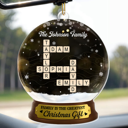 Family Is The Greatest Christmas Gift, Snowflakes And Scrabble