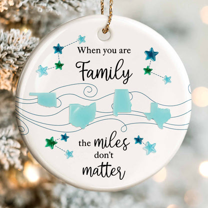 When You Are Family The Miles Don't Matter, U.S. State Shapes