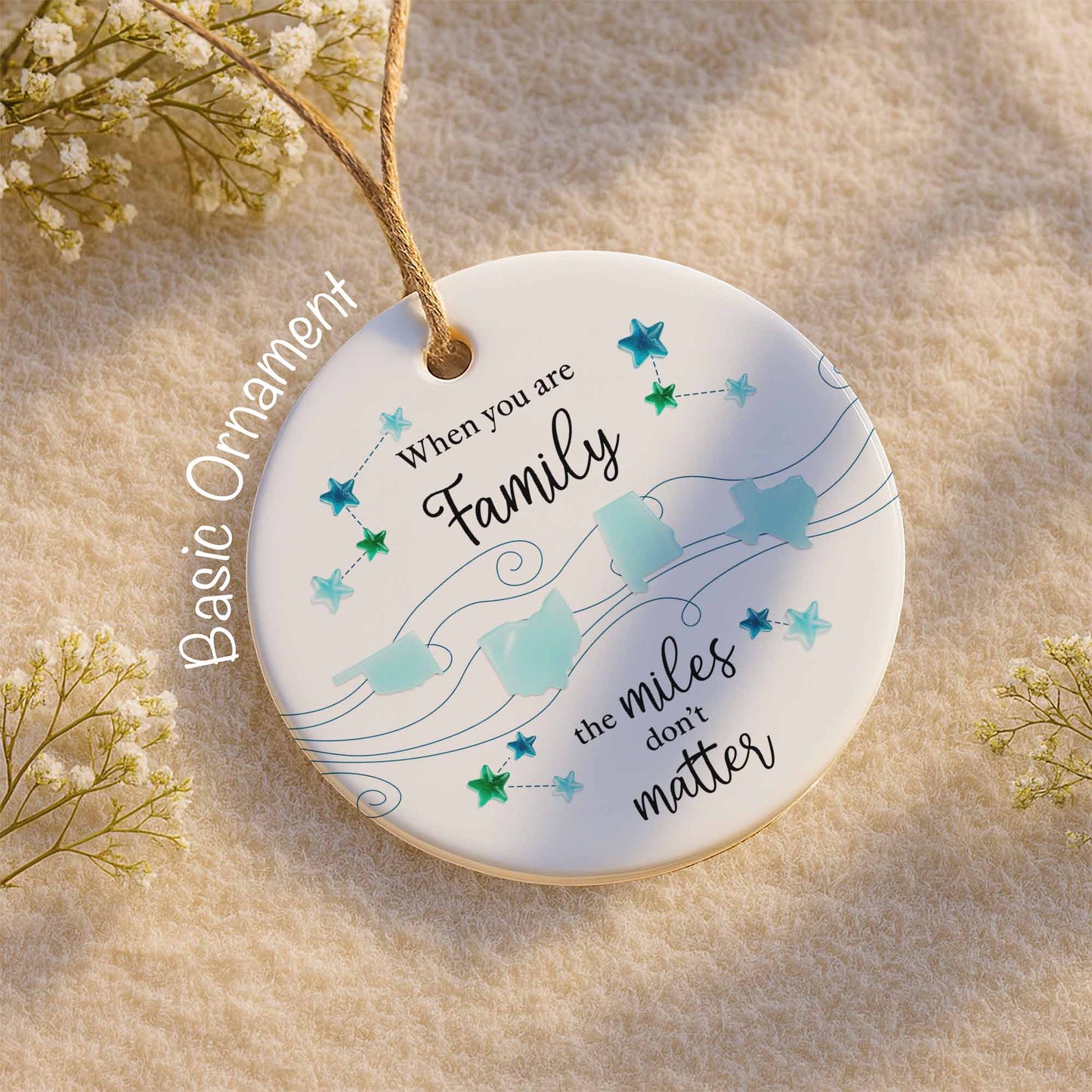 When You Are Family The Miles Don't Matter, U.S. State Shapes