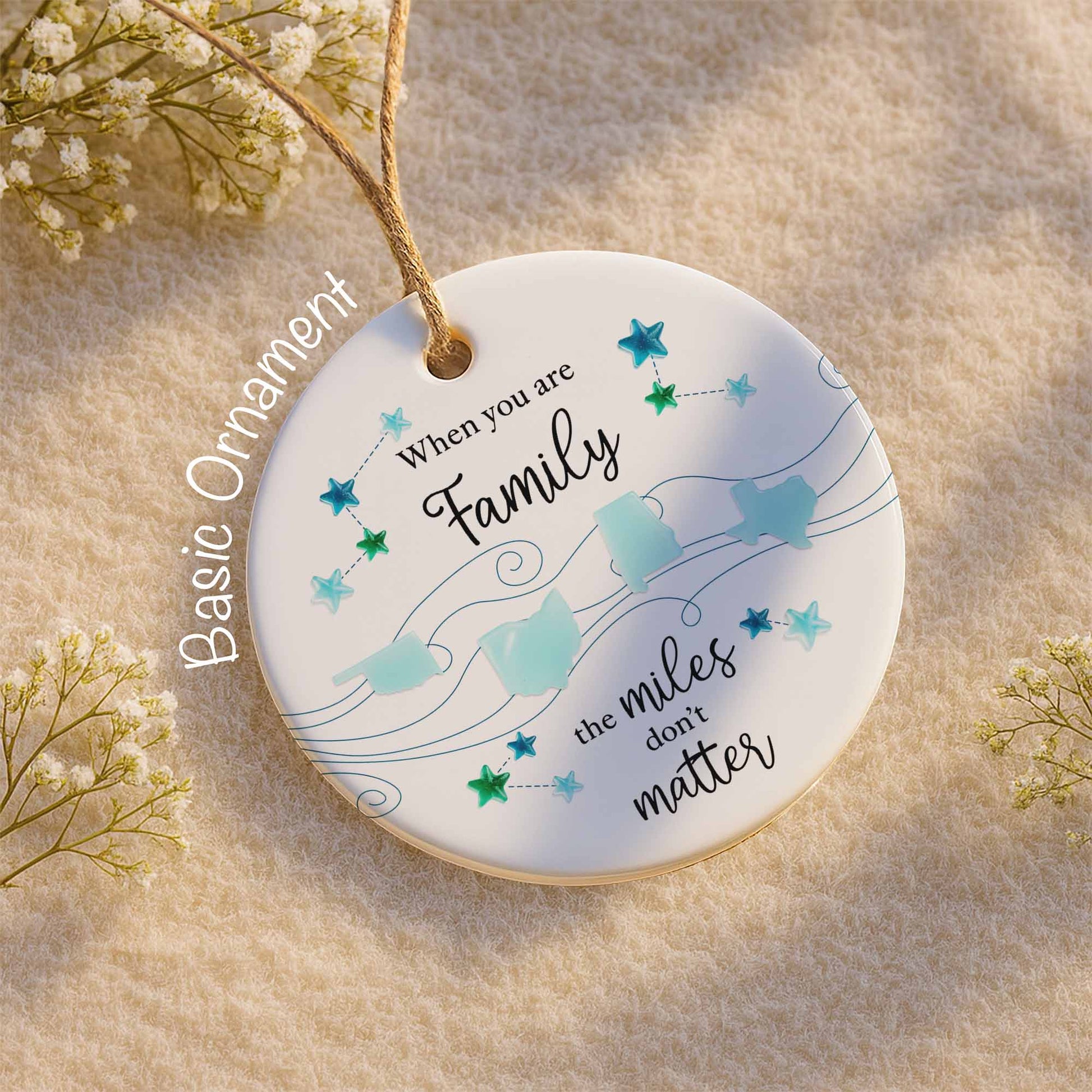 When You Are Family The Miles Don't Matter, U.S. State Shapes