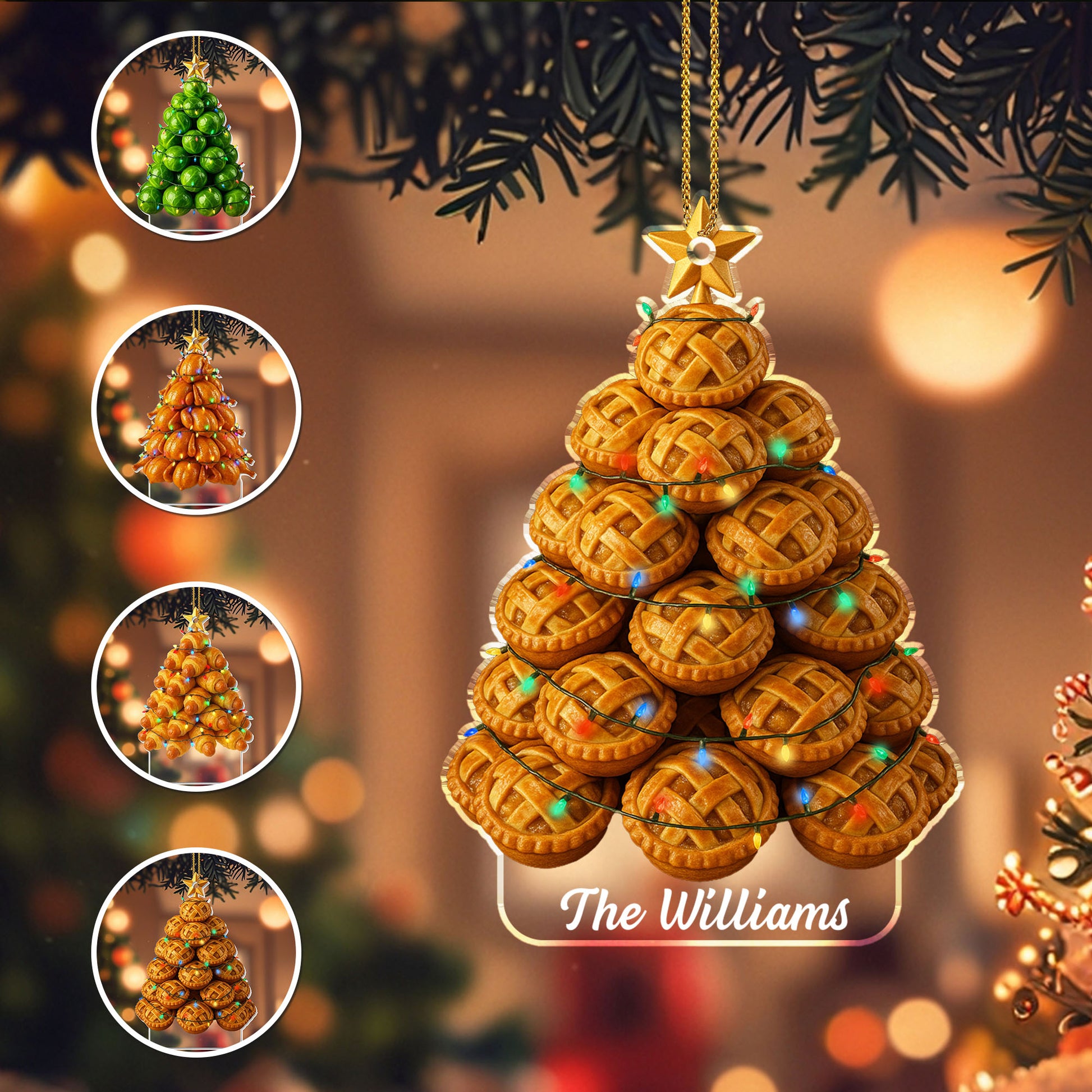 Warm Christmas Cookies And Lights