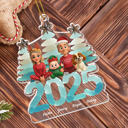Personalized Family Christmas Ornament With Holiday Spirit
