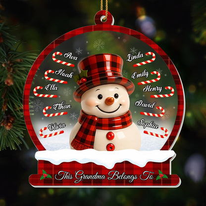 This Grandma Belongs To, Snowman And Candy Canes