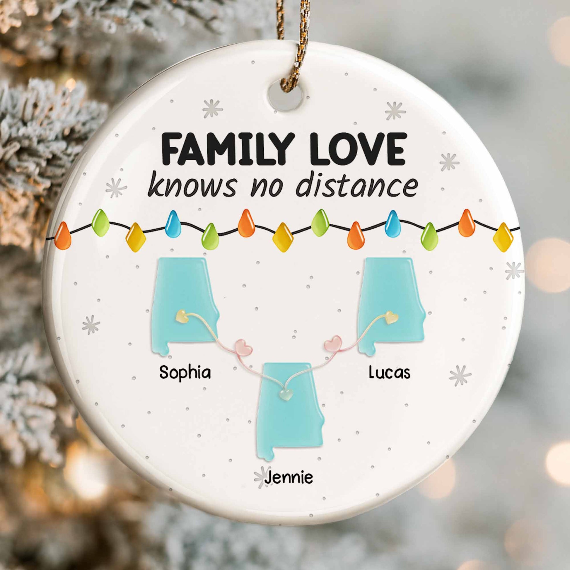 Family Love Knows No Distance, States And Lights Design