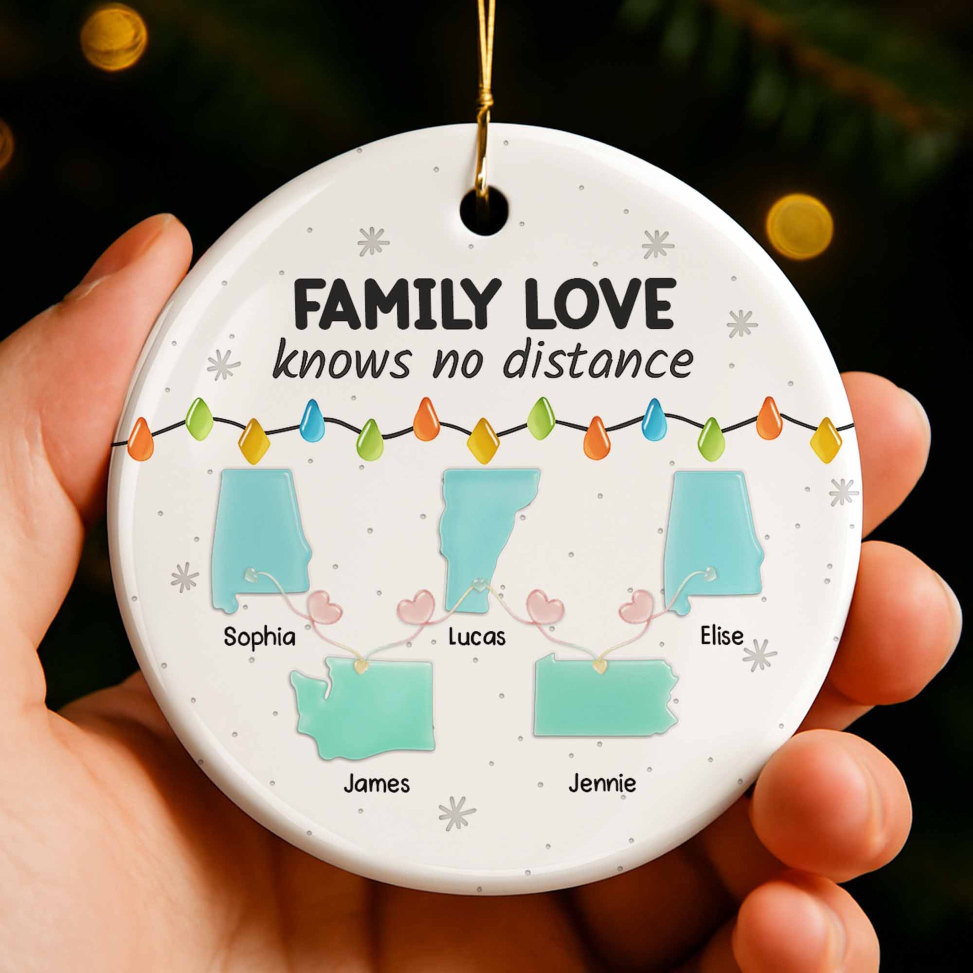 Family Love Knows No Distance, States And Lights Design