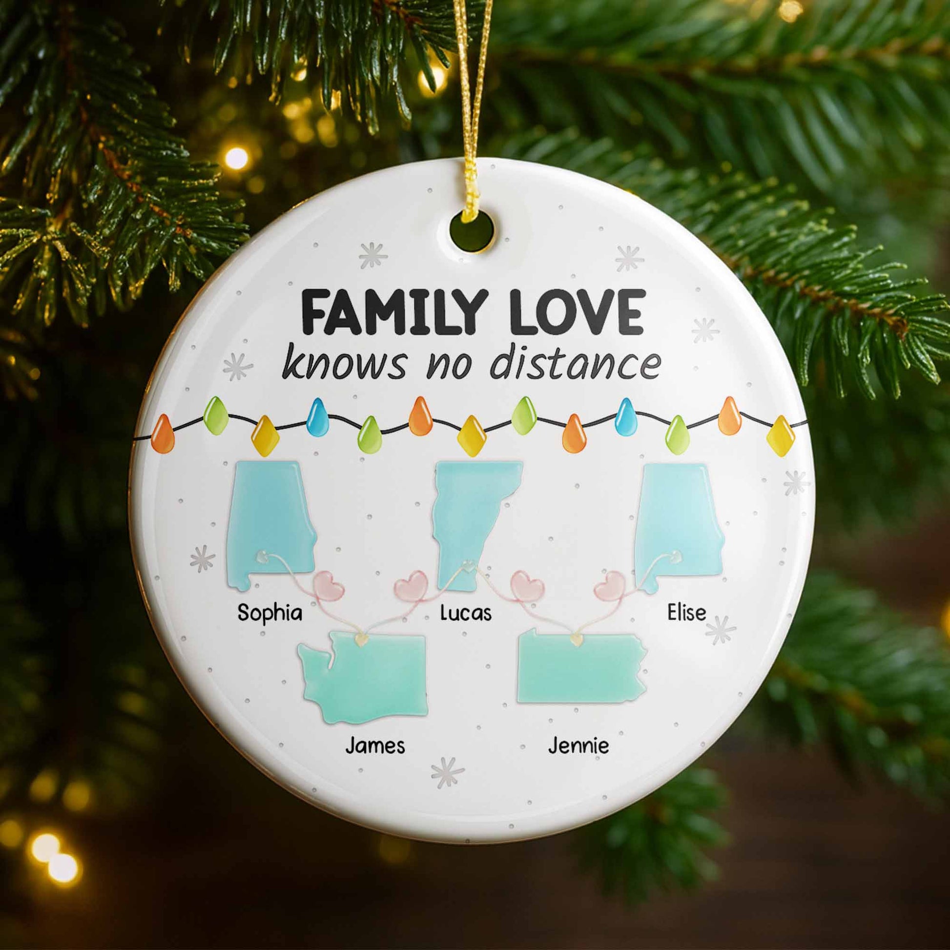 Family Love Knows No Distance, States And Lights Design