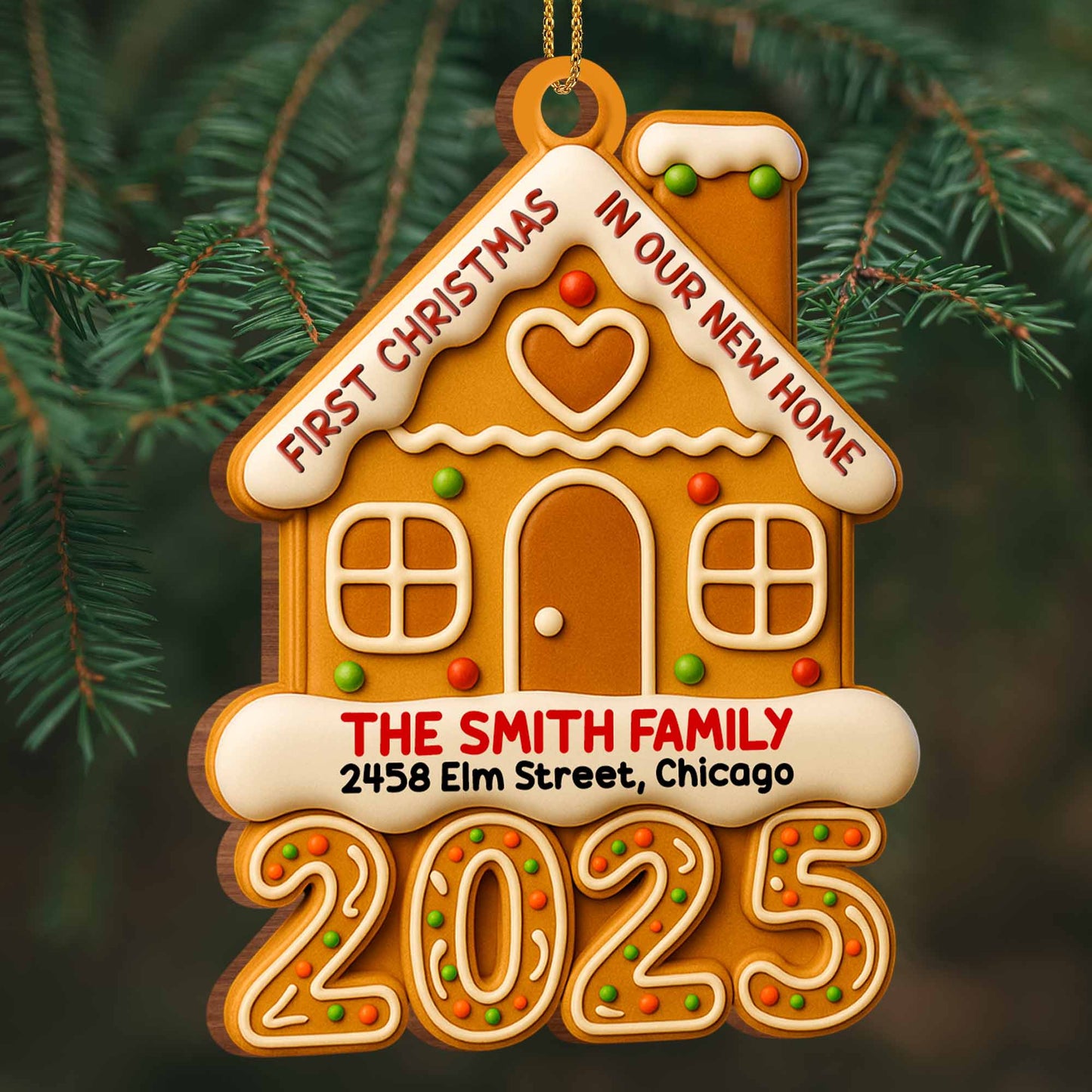 First Christmas In Our New Home, Gingerbread House Ornament