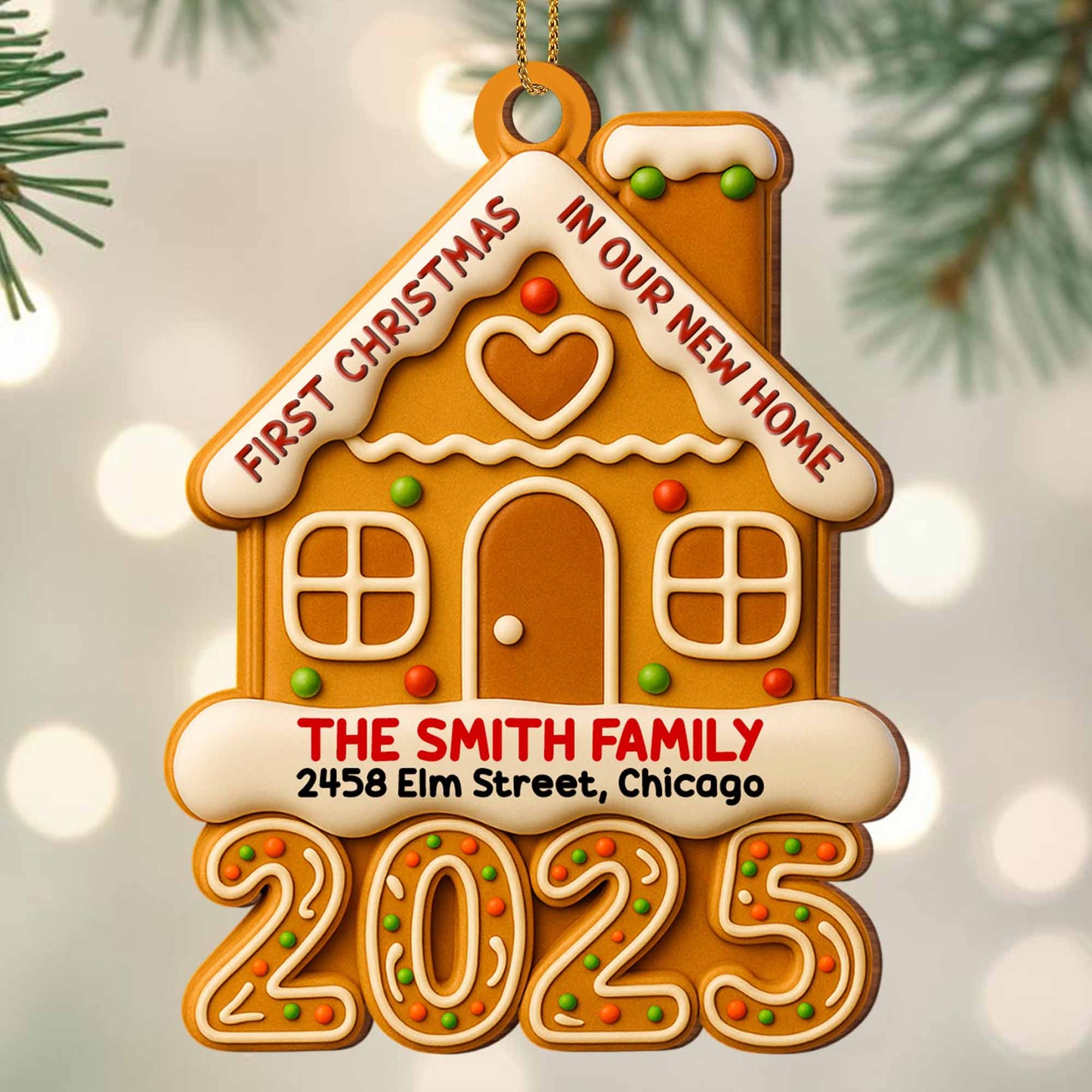 First Christmas In Our New Home, Gingerbread House Ornament