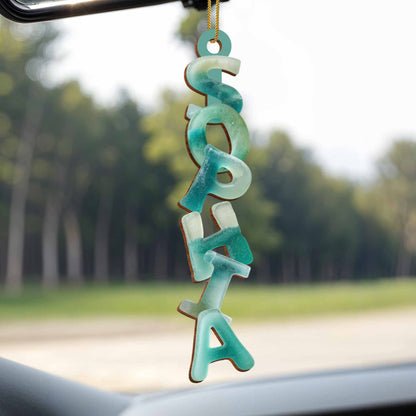 Capture the Festive Spirit Custom Name Ornament - Personalized Custom Wood Ornament, Custom Shaped - FAM725_WDO