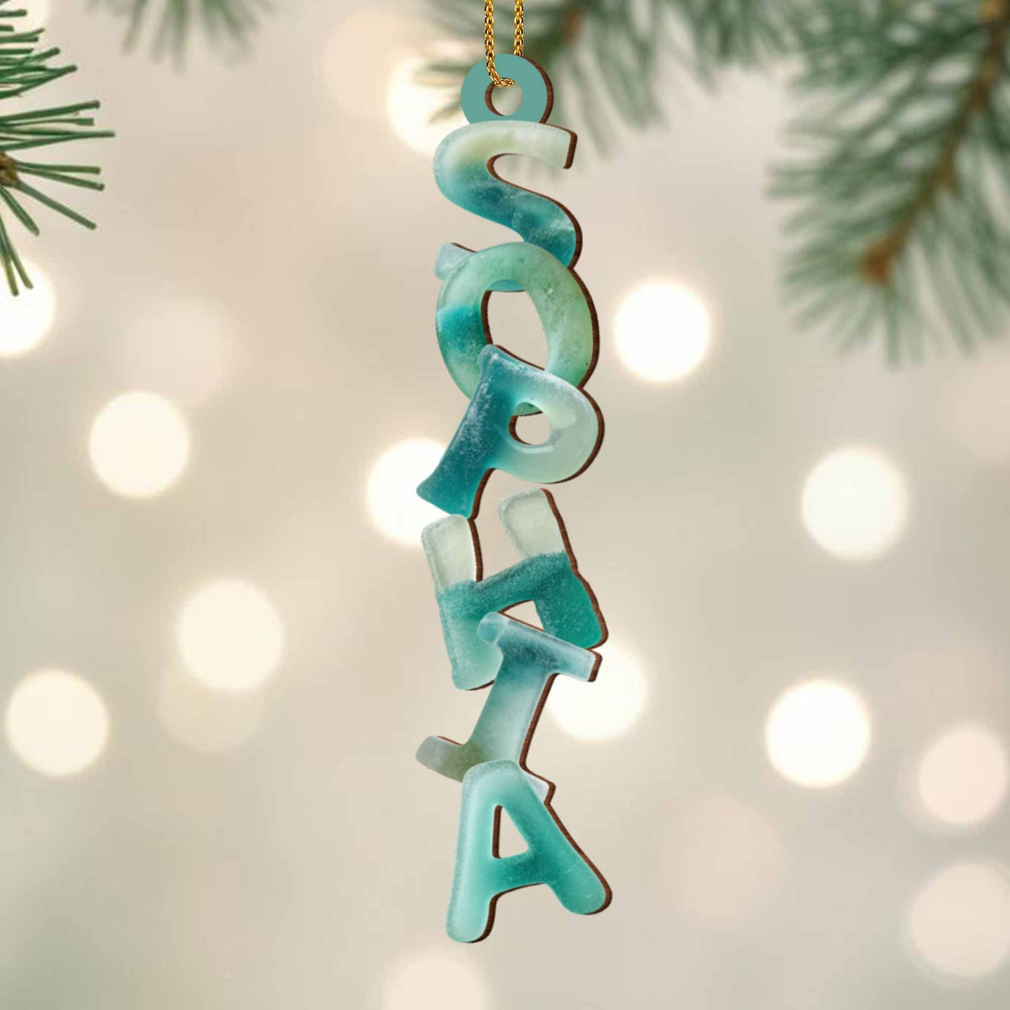 Capture the Festive Spirit Custom Name Ornament