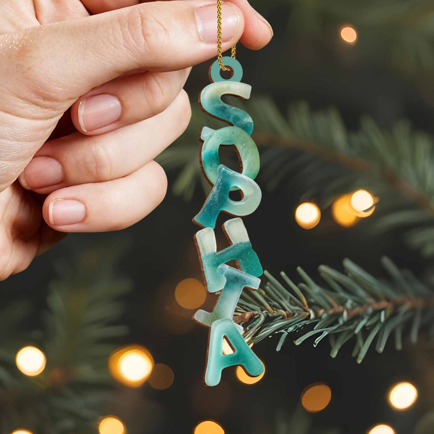 Capture the Festive Spirit Custom Name Ornament