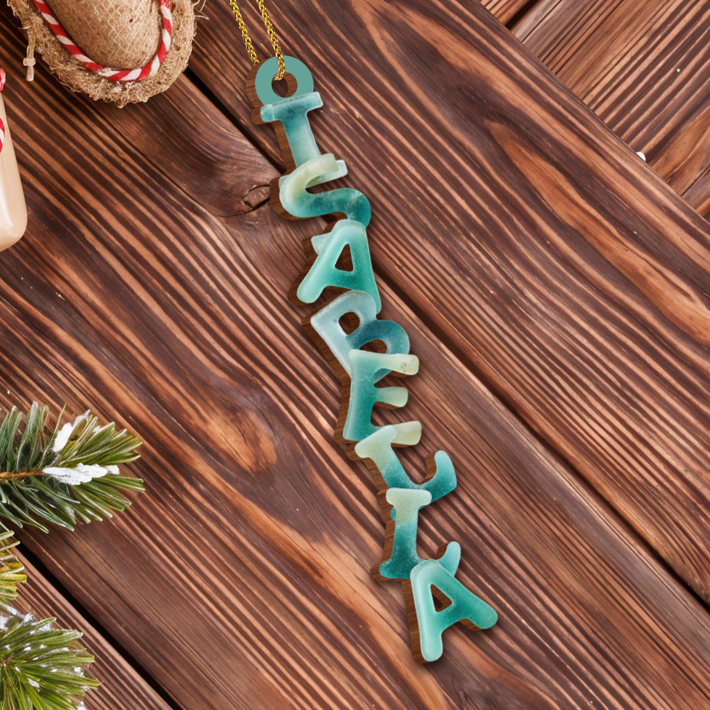 Capture the Festive Spirit Custom Name Ornament