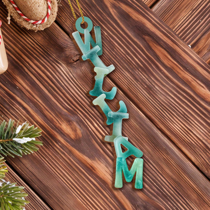 Capture the Festive Spirit Custom Name Ornament