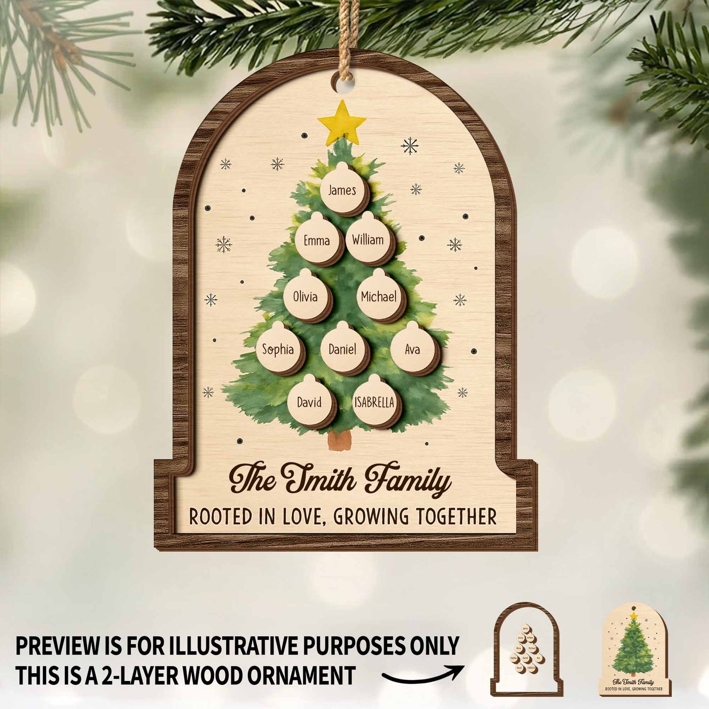 Rooted In Love, Growing Together Christmas Tree Ornament
