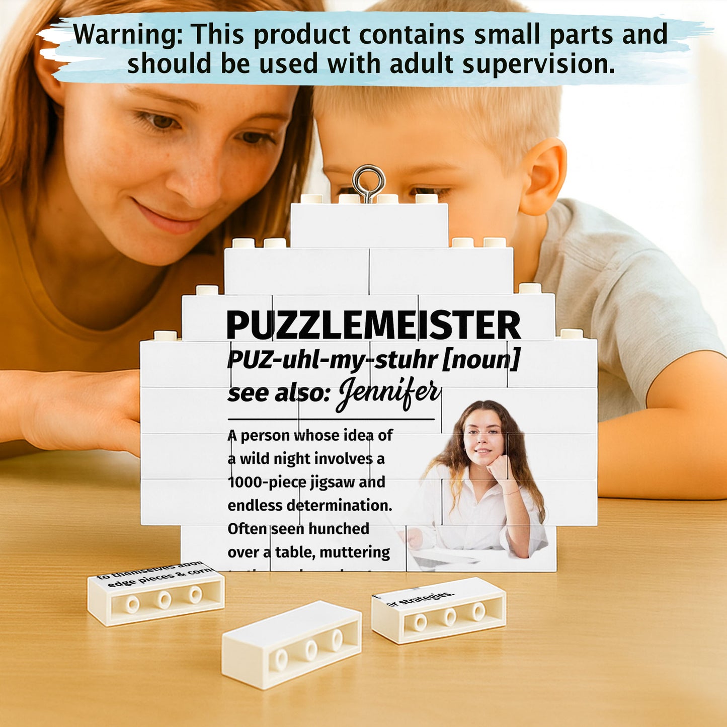 Puzzlemeister, Ideal For Jigsaw Lovers - Personalized Custom Circle Puzzle Ornament - FAM736_CBO