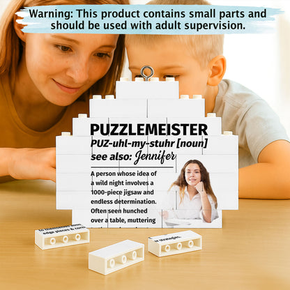 Puzzlemeister, Ideal For Jigsaw Lovers - Personalized Custom Circle Puzzle Ornament - FAM736_CBO