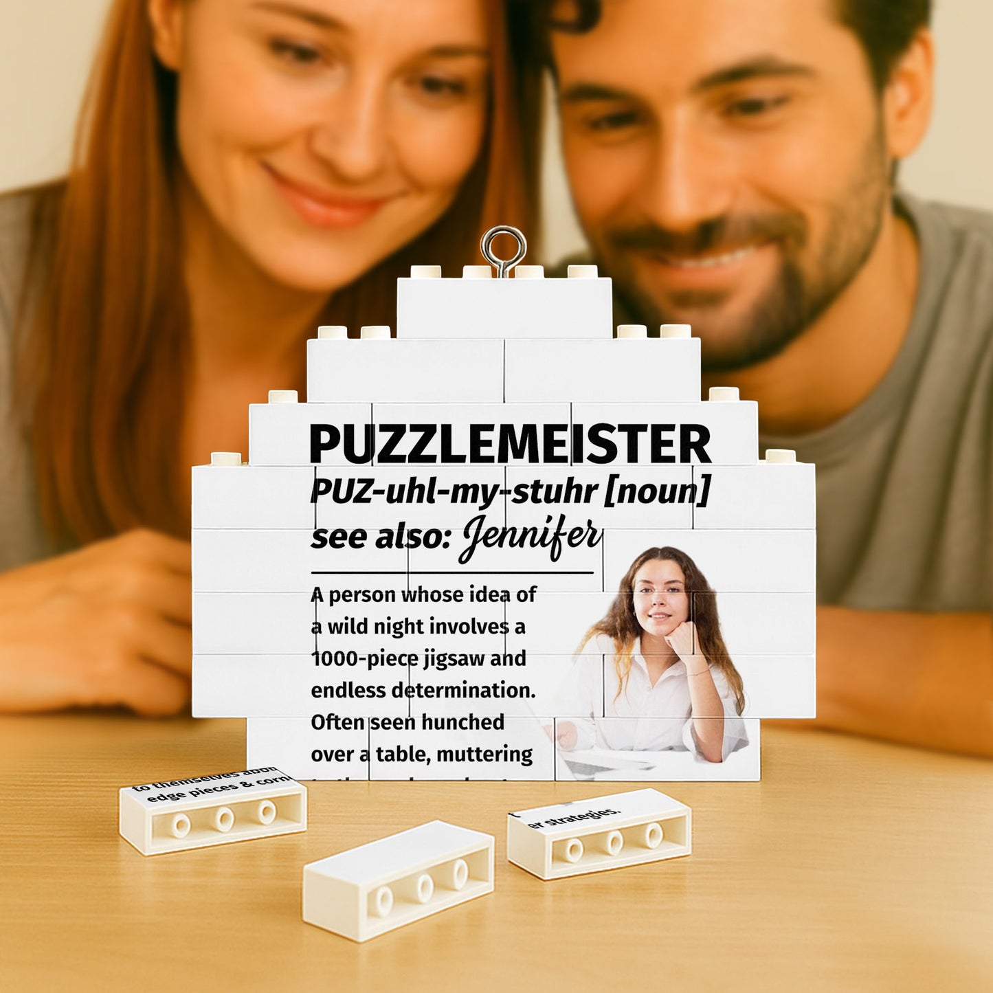 Puzzlemeister, Ideal For Jigsaw Lovers - Personalized Custom Circle Puzzle Ornament - FAM736_CBO