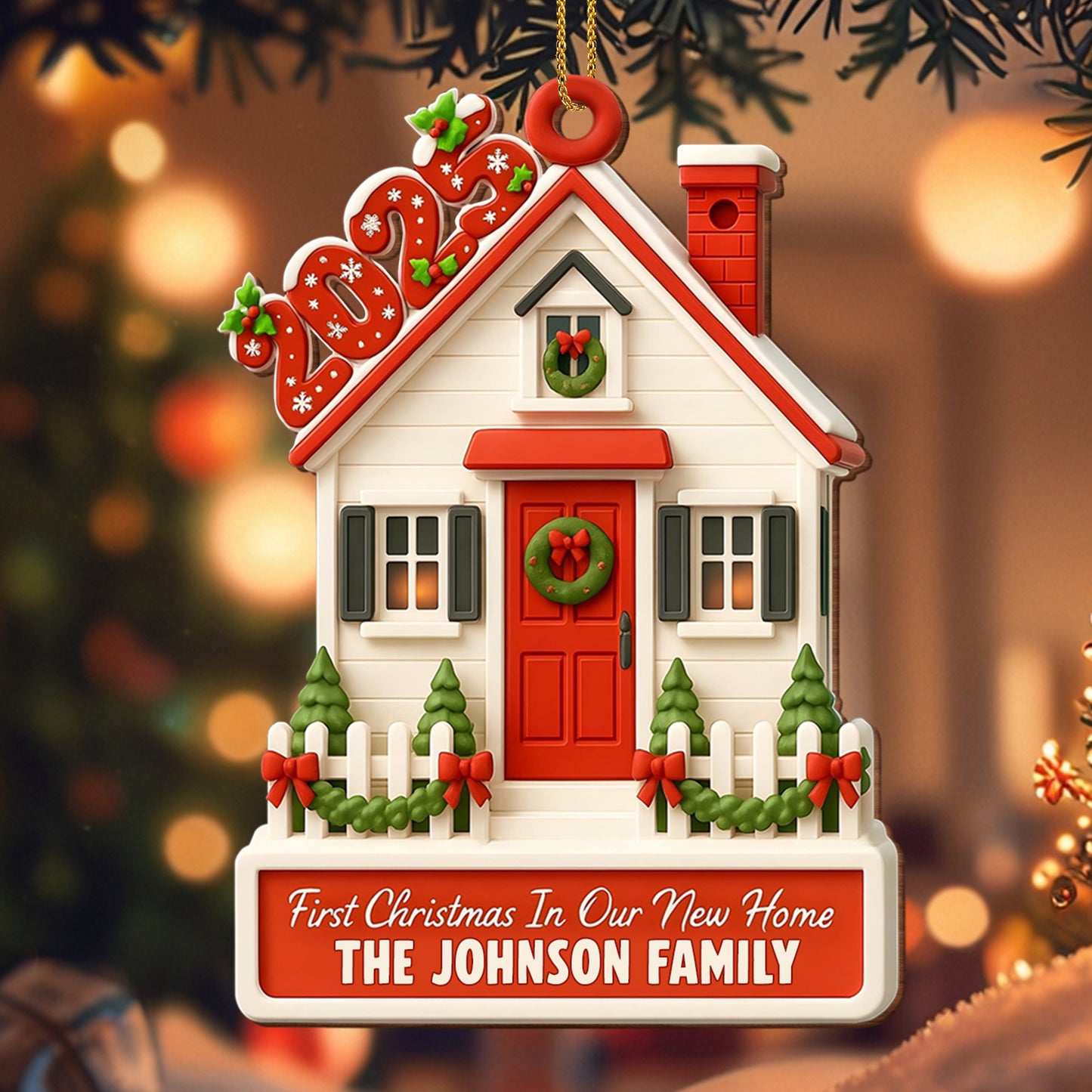 First Christmas In Our New Home House Ornament