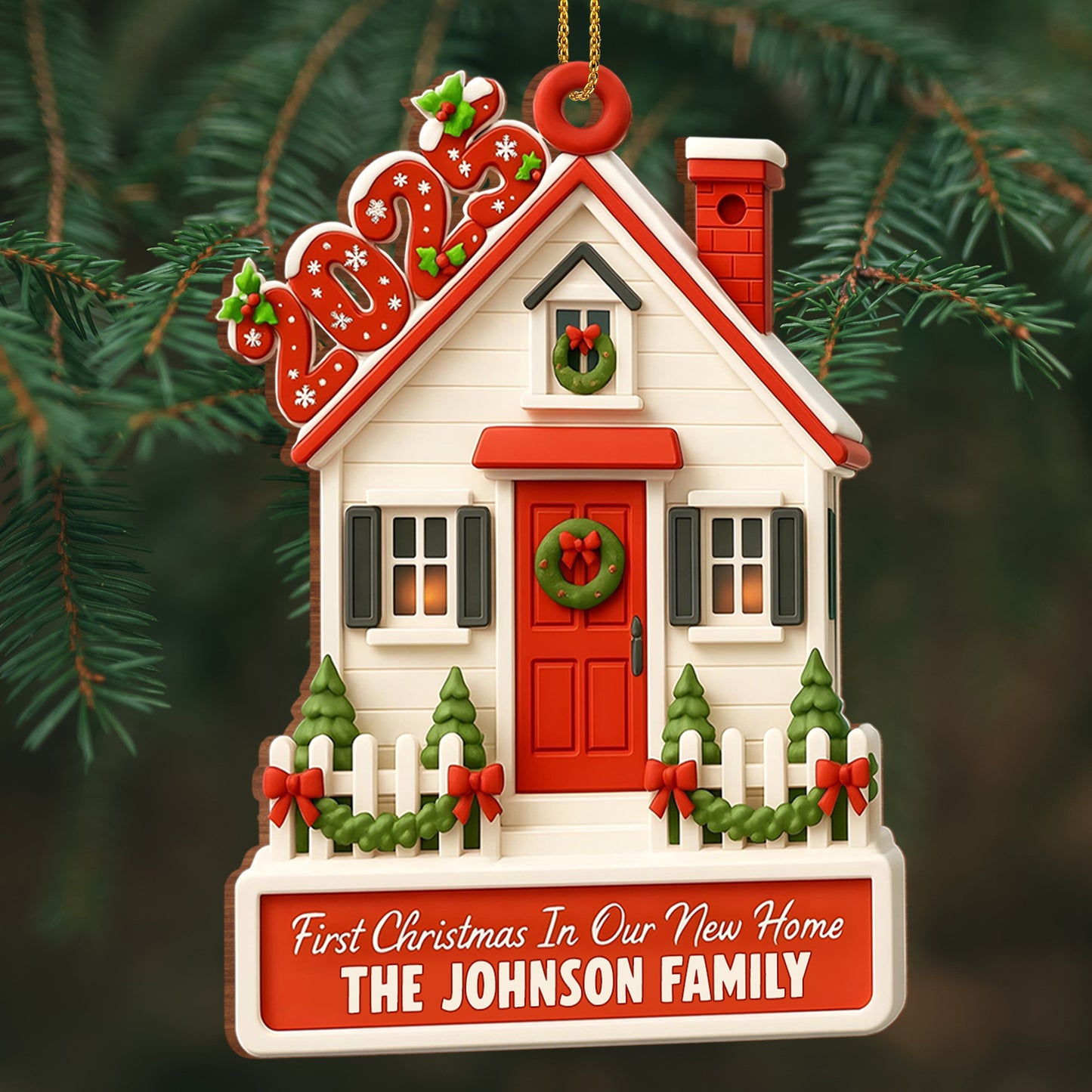 First Christmas In Our New Home House Ornament