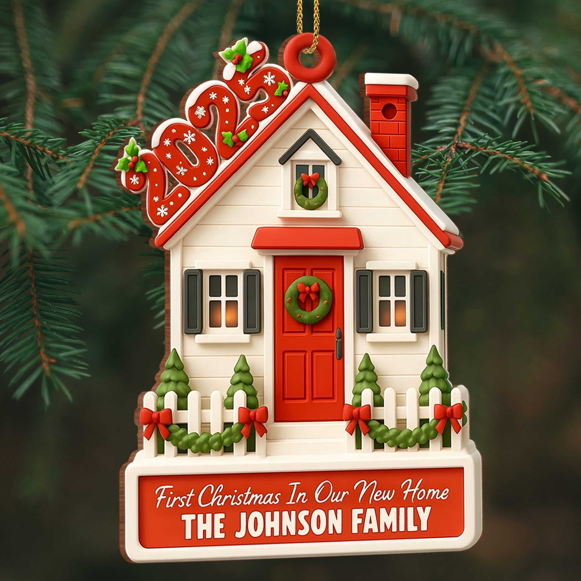 First Christmas In Our New Home House Ornament
