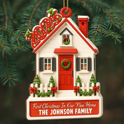 First Christmas In Our New Home House Ornament