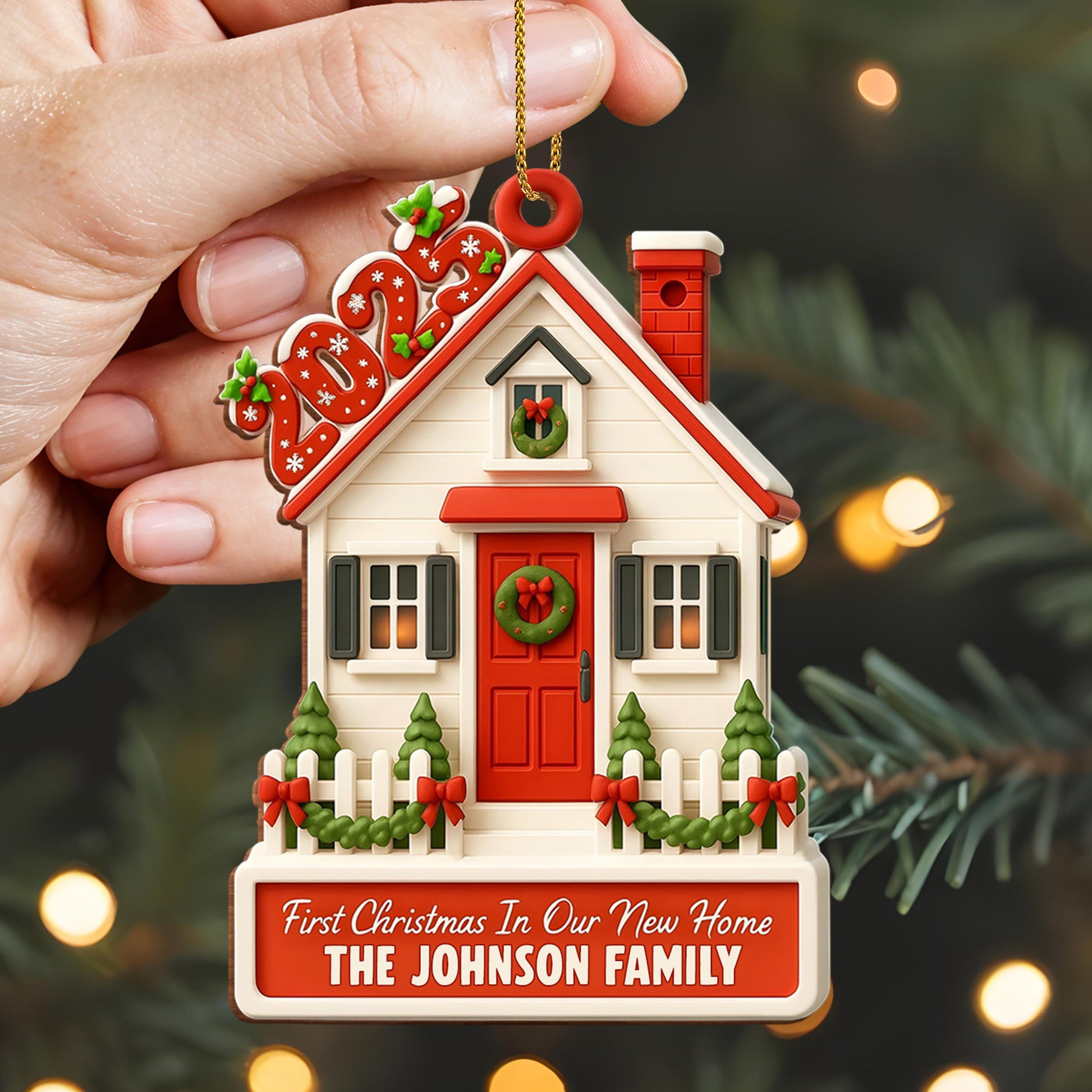 First Christmas In Our New Home House Ornament