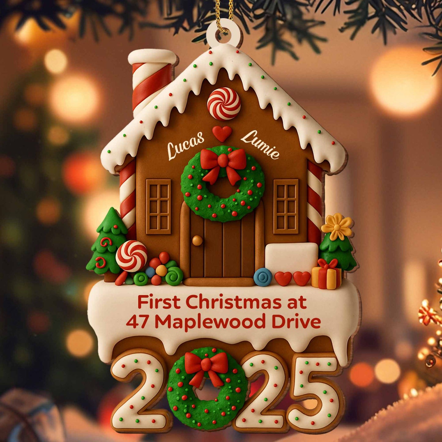 First Christmas At New Home With Festive Decorations