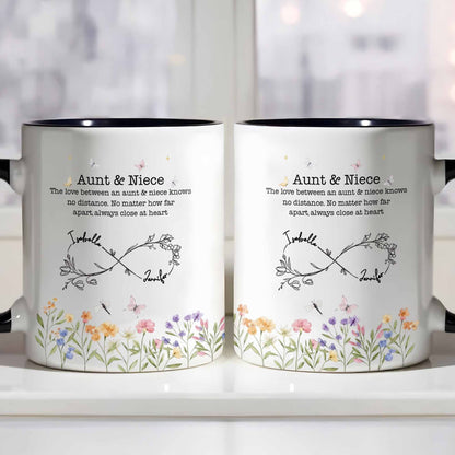 Love Between Aunt & Niece, Flowers And Butterflies