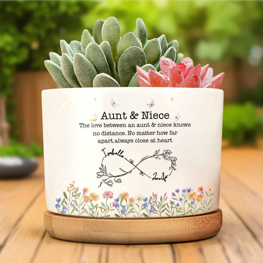 Love Between Aunt & Niece, Flowers And Butterflies