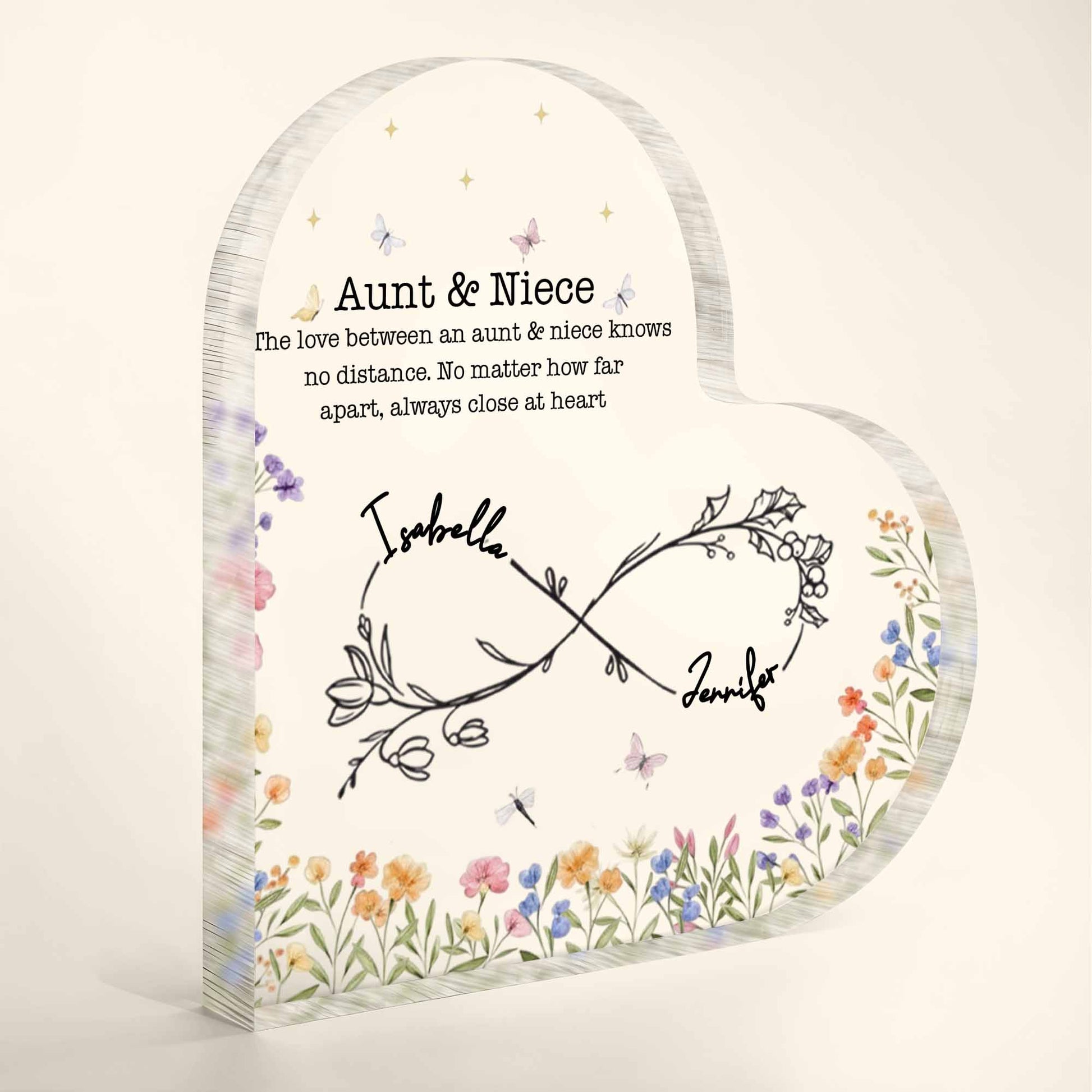 The Love Between An Aunt & Niece, Flowers And Butterflies