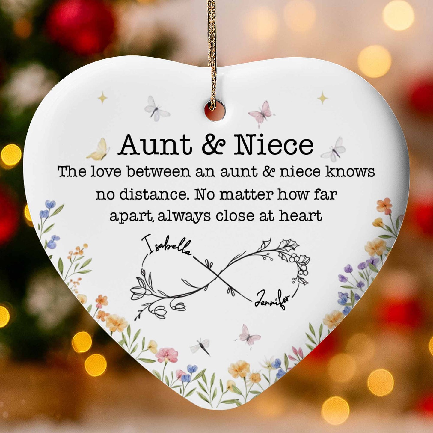 The Love Between An Aunt & Niece, Flowers And Hearts