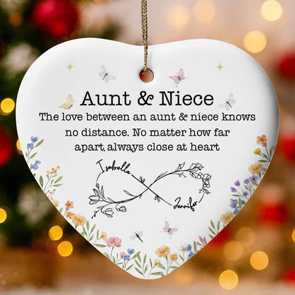 The Love Between An Aunt & Niece, Flowers And Hearts