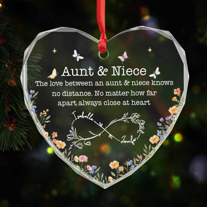 Love Between Aunt & Niece, Flowers And Butterflies Ornament