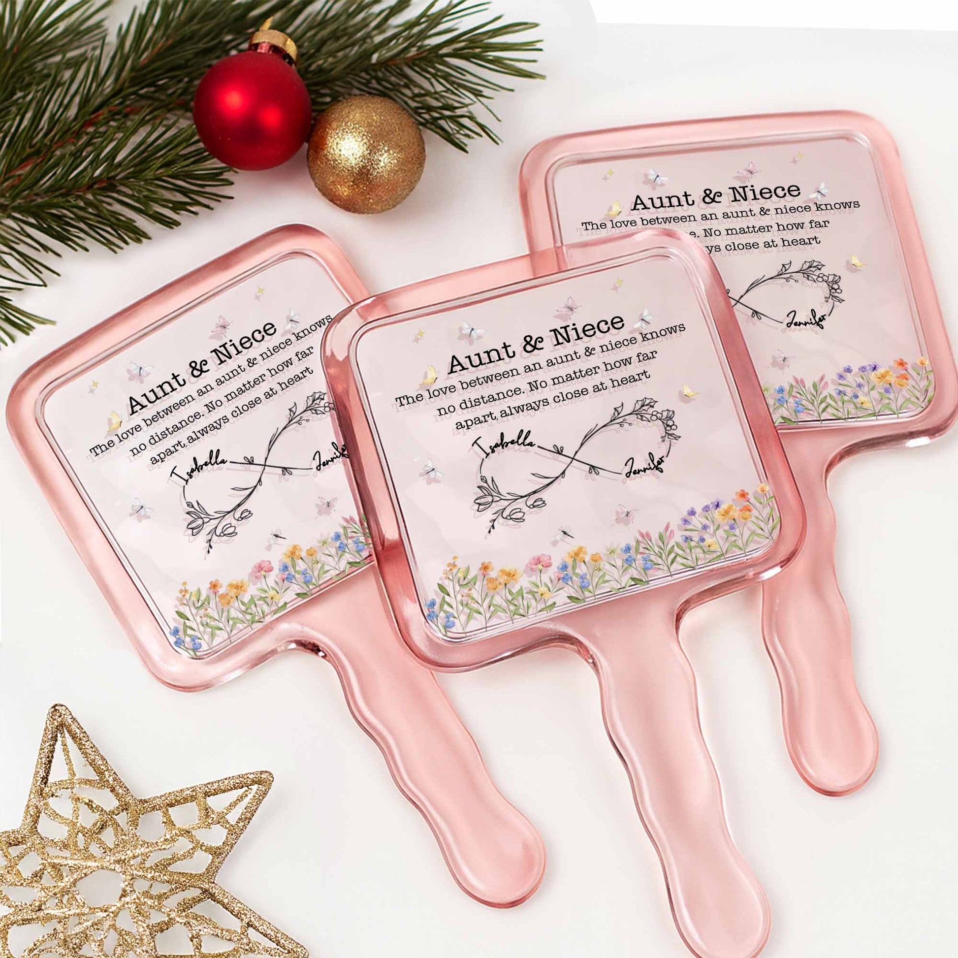 Love Between Aunt & Niece, Hearts And Flowers