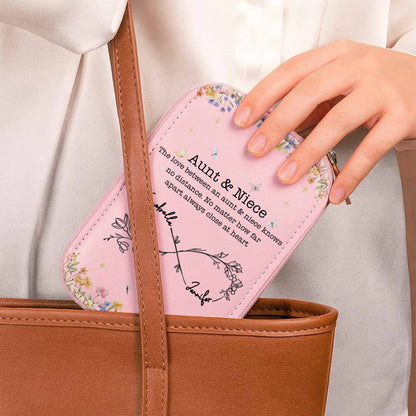 The Love Between An Aunt & Niece Infinity Heart With Flowers & Butterflies