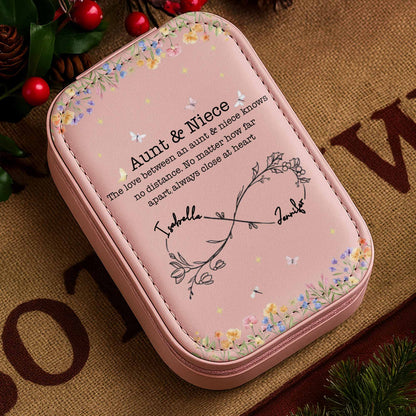 The Love Between An Aunt & Niece Infinity Heart With Flowers & Butterflies