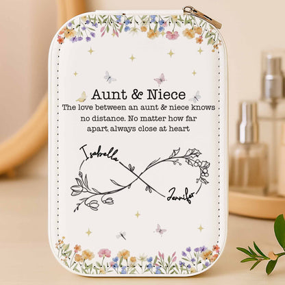 The Love Between An Aunt & Niece Infinity Heart With Flowers & Butterflies